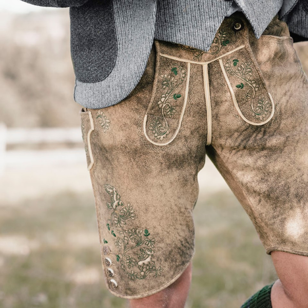 Fesche Lederhose in vintage-braun von Spieth&Wensky